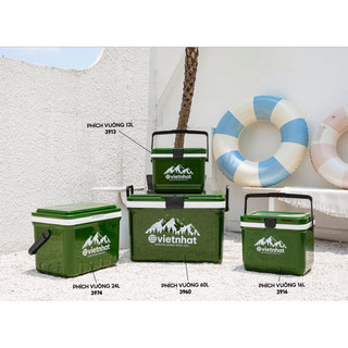 Phích Đá Vuông 13L, 16L, 24L, 38L Việt Nhật - Phích đá giữ nhiệt đa năng, tiện lợi