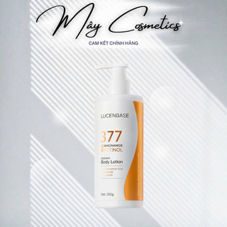 Sữa dưỡng thể 377 Niacinamide Retinol LUCENBASE hỗ trợ khóa ẩm làm sáng da 250ml