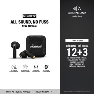 Tai Nghe Marshall Bluetooth Truewireless MINOR IV - Pin lên đến 30h - Bảo Hành Chính Hãng ASH