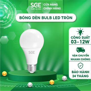  Bóng Đèn Led Bulb Tròn SCE 3W 5W 7w 9W 12W Bóng Led Đui Xoáy E27 Tiết Kiệm Điện SCG-BT 