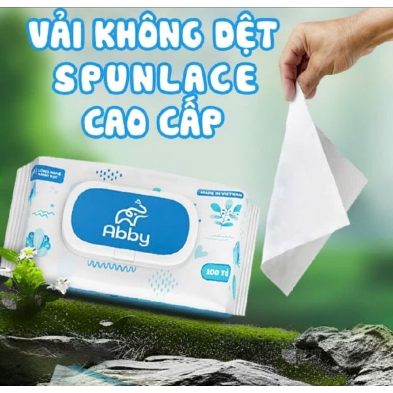 khăn giấy ướt Abby 100 tờ không mùi