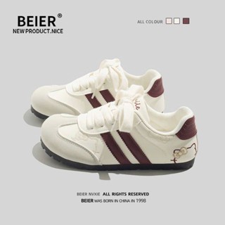 BEIER AUTH 100% Giày thể thao beier giày sneaker BEIER 3526 kitty đỏ trắng