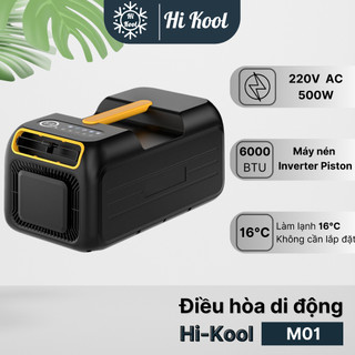  Điều hòa di động Hi-Kool M01 500W - Máy nén Piston Cao Cấp 