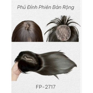 Tóc mái che hói mái dài hình thật tóc giả phủ dệt kim