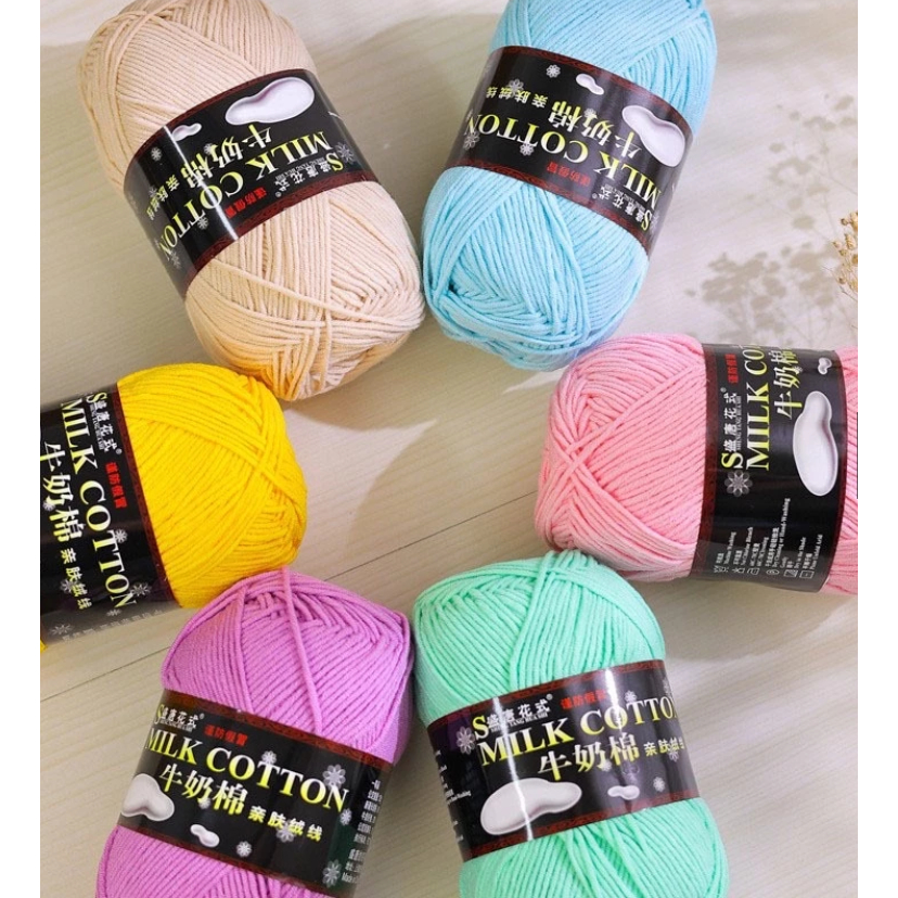  Len Milk Cotton 125g Loại 1 FULL MÀU 