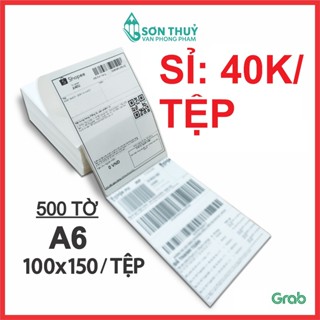 [XẢ KHO] Giấy In Nhiệt Decal A6 - 100x150mm - Tệp 500 Tem, In Bill Shopee, TMĐT, Cuộn A6, A7, Tem Trà Sữa, Có Lớp Keo