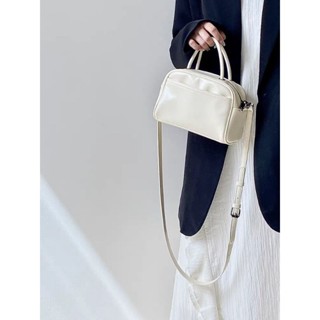 Túi đeo chéo túi xách nữ cầm tay trắng kem da trơn (T85)