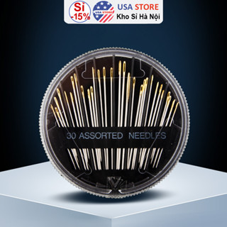 Set 30 Kim Khâu May Vá Đủ Size Thép Loại 1 (Hộp Đen Xoay)