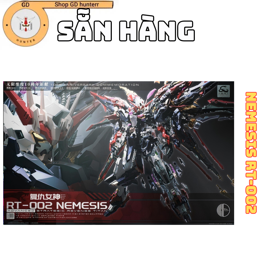 [CÓ SẴN] Mô Hình Lắp Ráp 1/100 NEMESIS RT-002 Infinite Dimension (tặng kèm base + decal nước)
