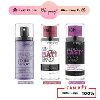  Xịt Khoá Nền Kiềm Dầu Giữ Lớp Makeup CATRICE Prime And Fine Multitalent   Oil-Control Matt Fixing Spray 50ml 