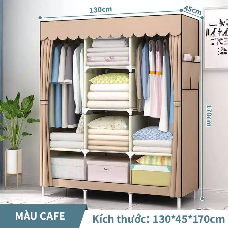Tủ Vải Tủ Đựng Quần Aó Đa Năng Khung Thép Chịu Lực Tốt Chống Bụi Thiết Kế Hiện Đại | BigBuy360 - bigbuy360.vn
