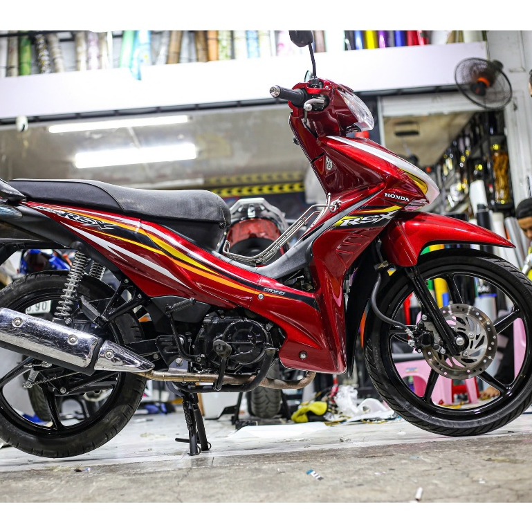 TEM RỜI WAVE RSX ĐỎ TEM VÀNG DECAL 3 LỚP