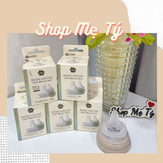 Núm ti bình sữa Green Finger BebeGrow Hàn quốc, siêu mềm 2 van thoát khí (lắp vừa bình moyuum , tovi , grosmimi...)