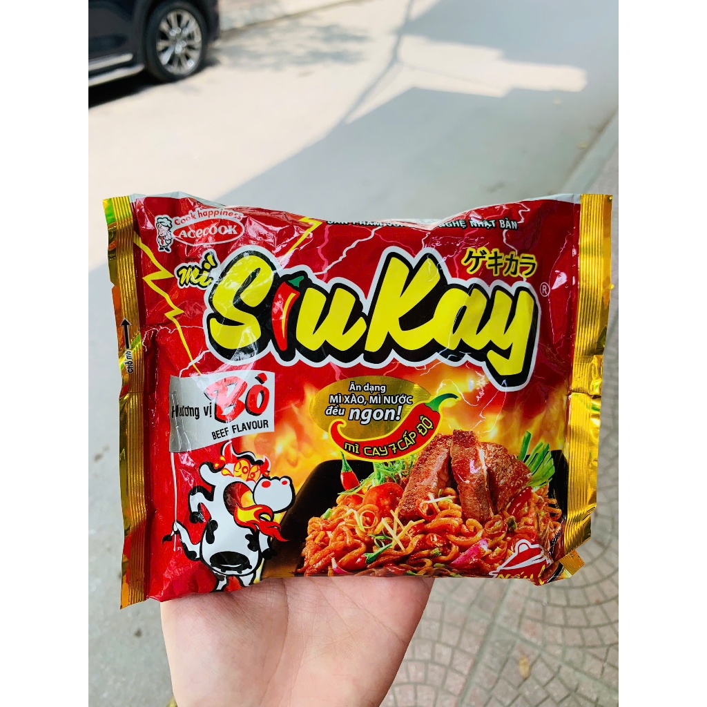 Mì Siukay  cấp độ, mì trộn,mì xào, mì nước gói 128g