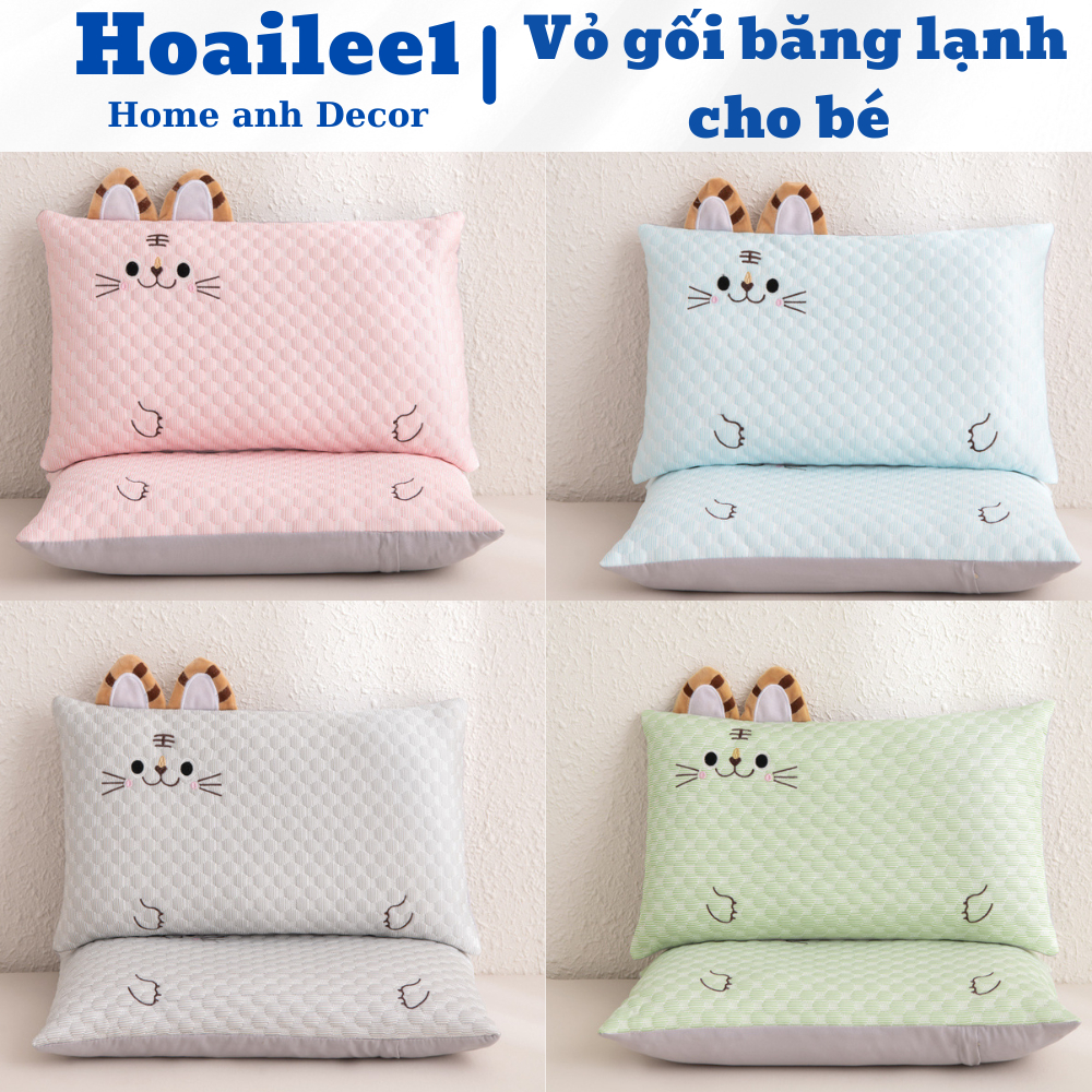 Gối cho bé mèo băng lạnh nhập khẩu, Chất liệu an toàn vải tự nhiên, thân thiện với da, an toàn cho d