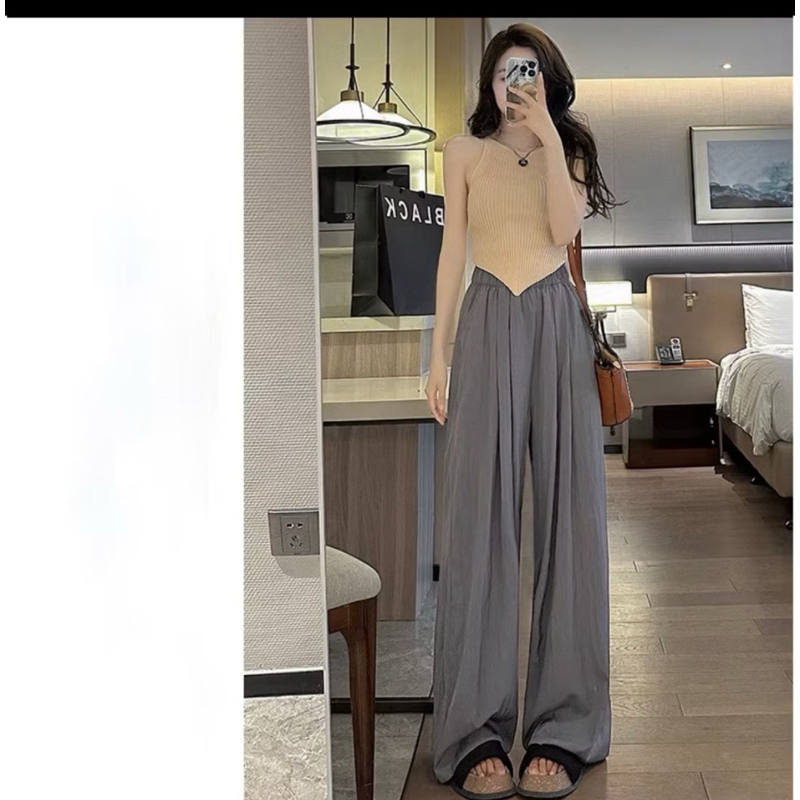 Quần gió suông ống rộng Miho House size S