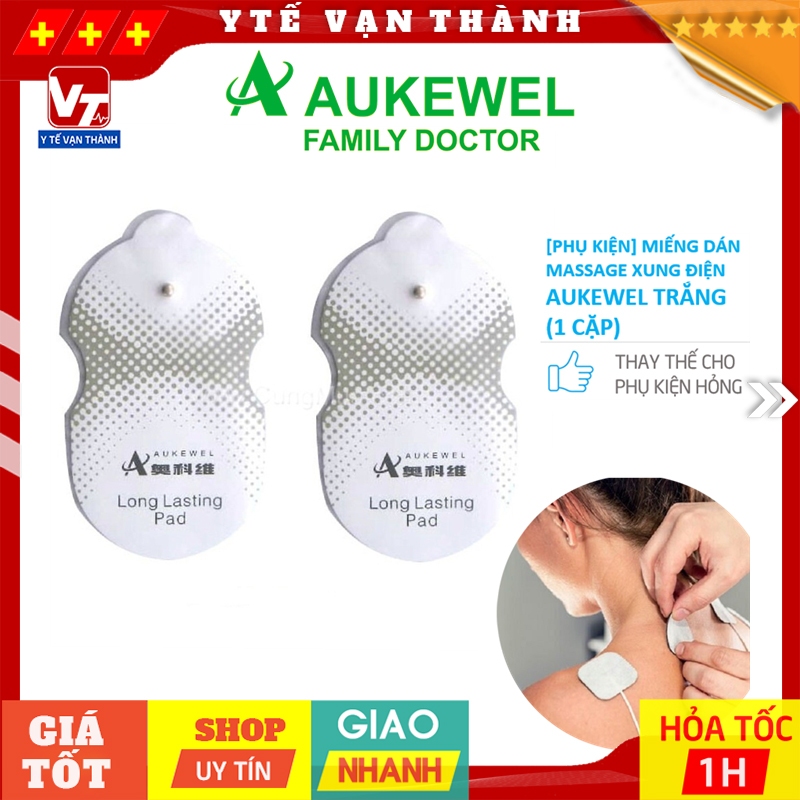 ✅ PHỤ KIỆN] Miếng Dán Massage Xung Điện Aukewell (Trắng) (1 Cặp) | (Mát xa, Massa) -VT0222