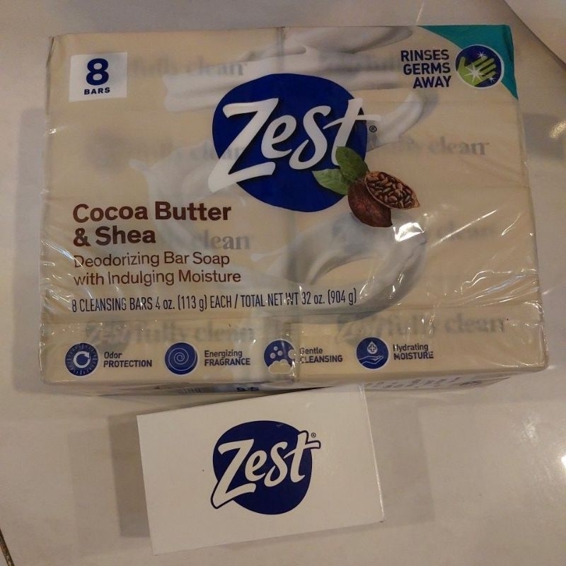 XÀ BÔNG CỤC ZEST  TINH CHẤT CHIÊT XUẤT BƠ CACAO 113GRAM / CÚC NHẬP TỪ MỸ - LỐC NGUYEN 8 CỤC