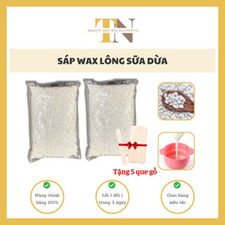 [Tặng 5 que gỗ] Sáp wax lông sữa dừa bám dính tốt, dễ wax lông | Sáp dừa wax lông 500g, 1kg