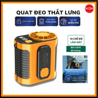  Quạt Mini Đeo Thắt Lưng F83 Giúp Làm Mát Hạ Nhiệt Cơ Thể Quạt Kẹp Hông Dung Lượng Pin 12000mAh 