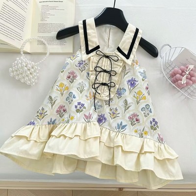 Váy Sát Nách Dáng Xòe Họa Tiết Hoa Cho Bé Gái 1-8 Tuổi MINTSCLOSET Quảng Châu - GV0344