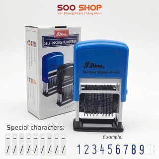 Con Dấu Xoay 9 Chữ Số, Shiny S449, Đóng Trên Giấy Và Mọi Chất Liệu, Số Cao 9mm, Chuẩn Chính Hãng