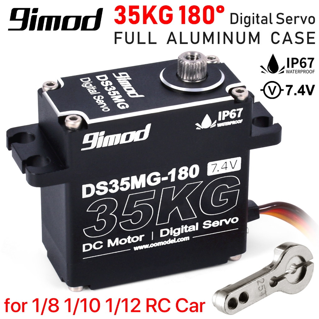 9imod DS35mg 35kg Waterpoof servo Full Metal 180 ° cho 1: 8 1:10 RC Crawler SCX10 TRX4 D90