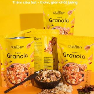  COMBO 3 GÓI - Ngũ cốc giảm cân nướng Mật ong Vanila hiệu Olaben Nutrition Hạt Granola 400g 