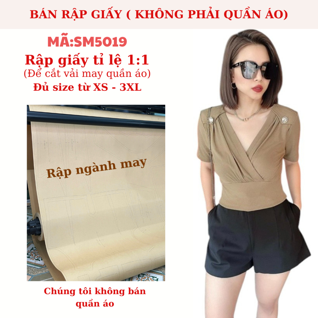 RẬP GIẤY ÁO SOMI MÃ SM5019 ( KHÔNG CẮT SẴN )