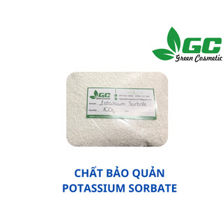 [HCM] Potassium Sorbate (có xuất HD) - Chất bảo quản mỹ phẩm - nguyên liệu mỹ phẩm Greencosmetic 100g, 500g