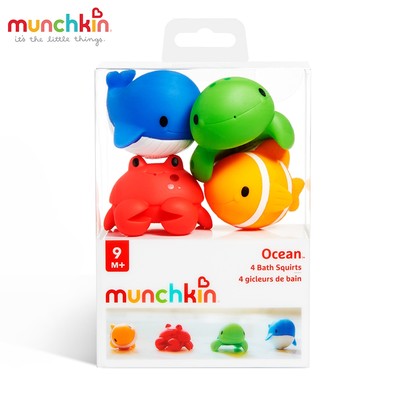 Bộ đồ chơi 4 sinh vật biển Munchkin chất liệu cao su an toàn