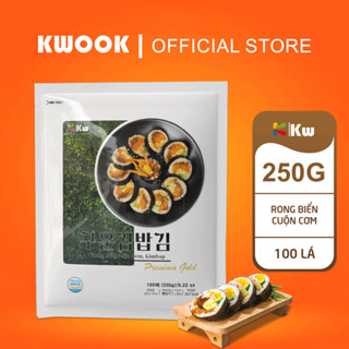 Rong Biển Cuộn Cơm Cao Cấp Premium Gold Kwook 100 Lá 250G [Tặng Mành Tre]