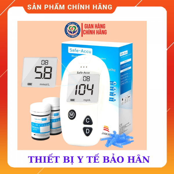 Máy đo đường huyết Sinocare Safe + TẶNG BÚT CHÍCH MÁU LIÊN TỤC