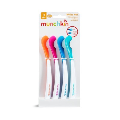 Thìa mềm báo nóng Munchkin Mỹ cảm biến nhiệt thông minh bộ 4 chiếc