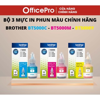  Combo Bộ 3 mực in phun chính hãng Brother BT5000C - BT5000Y - BT5000M 
