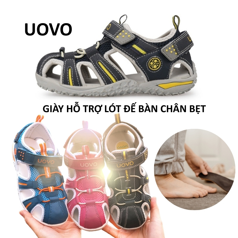 Giày sandal cho bé bàn Chân Bẹt 2 - 12 Tuổi phải can thiệp lót đế chỉnh hình Dép UOVO Chống Bẹt cho bé trai bé gái ST24