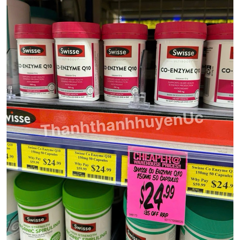 Viên uống bổ tim mạch Swisse Ultiboost Co Enzyme Q10 150mg