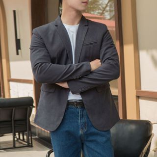 Áo khoác nam,Blazer nam 1 khuy kiểu dáng Premio, thiết kế lịch lãm  POLIDOVIETNAM