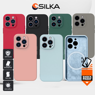  Ốp lưng Silicon từ tính cho iphone 13 14 15 16 Pro Max cho điện thoại chống sốc  bảo vệ ống kính có sạc không dây 