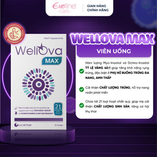Viên Uống WellOva Max Tăng Khả Năng Thụ Thai Cho Mẹ Chu Kỳ Không Đều Buồng Trứng Đa Nang