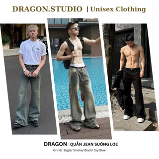 GRIND FLARED JEANS WASH VER 1 Unisex Hàng Cao Cấp DRAGON, Quần Jeans Baggy Ống Loe Nam Wash Chất Dày Menswaer Ong Pants