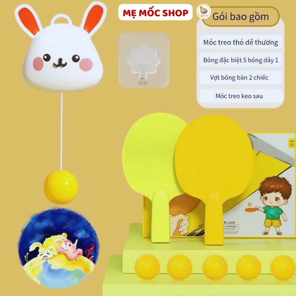 Bóng Bàn Treo Tường Phản Xạ Cho Bé Đồ Chơi Giải Trí Luyện Phản Xạ Cho Mọi Lứa Tuổi Shop Mẹ Mốc ,BB