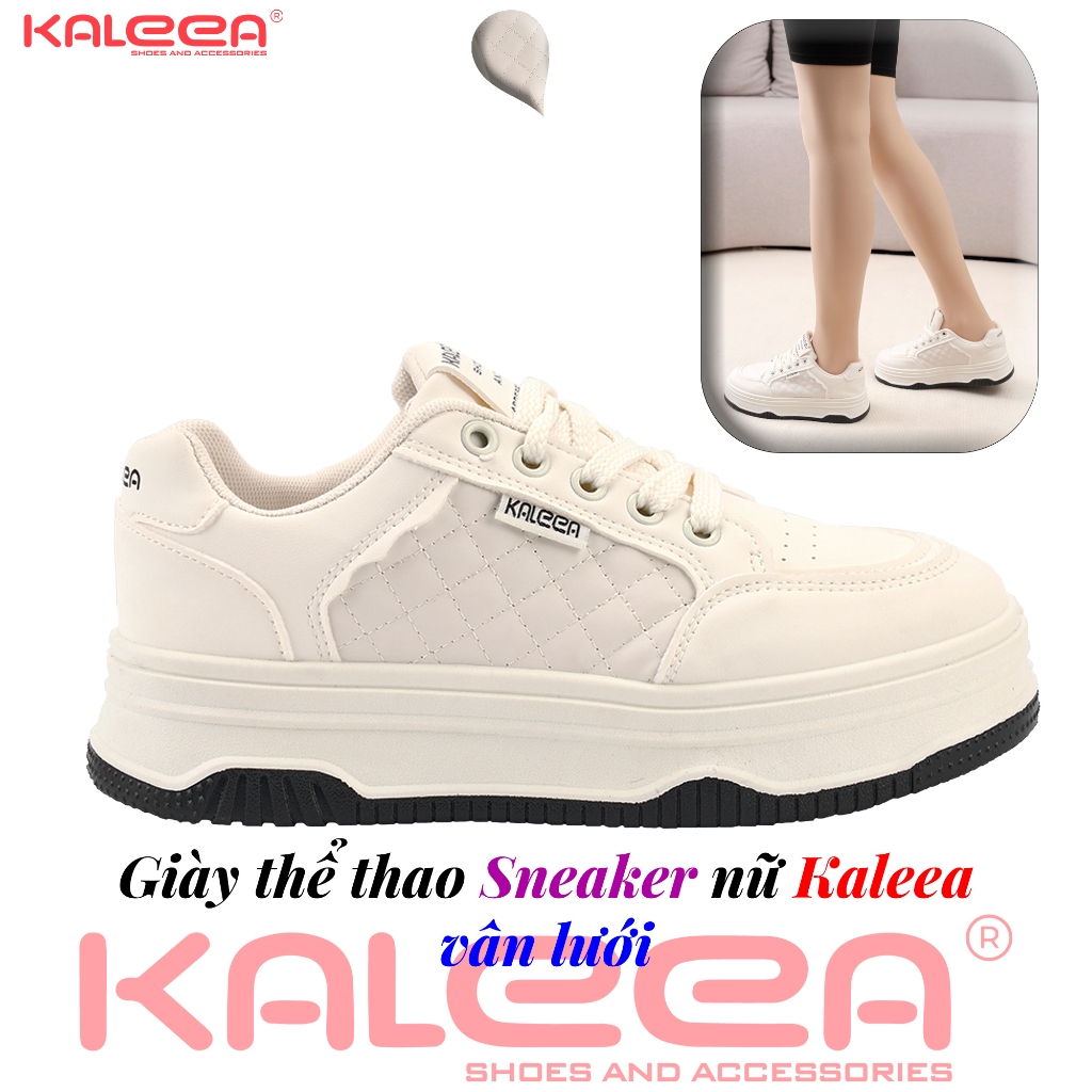 Kaleea: Giày Thể Thao nữ Sneaker vân lưới đan chéo T157 (4P)