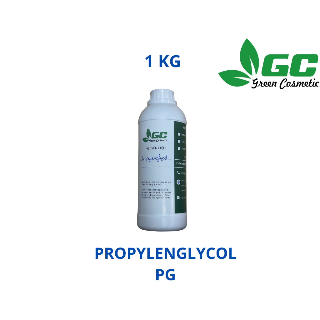 [HCM] Propylenglycol - PG - Chất làm mềm, dưỡng ẩm - nguyên liệu mỹ phẩm Greencosmetic 100g, 500g, 1 kg