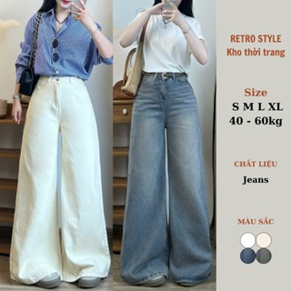Quần Jean Nữ Ống Suông Loe Rộng 37cm Chất Jean Mềm Mát Back to School Quần Đi Học Đi Làm