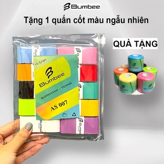  Quấn vợt cầu lông BUMBEE AS 007 vỉ 10 chiếc túi ZIP tiện lợi dành cho người ra nhiều mồ hôi - Hàng Chính Hãng 