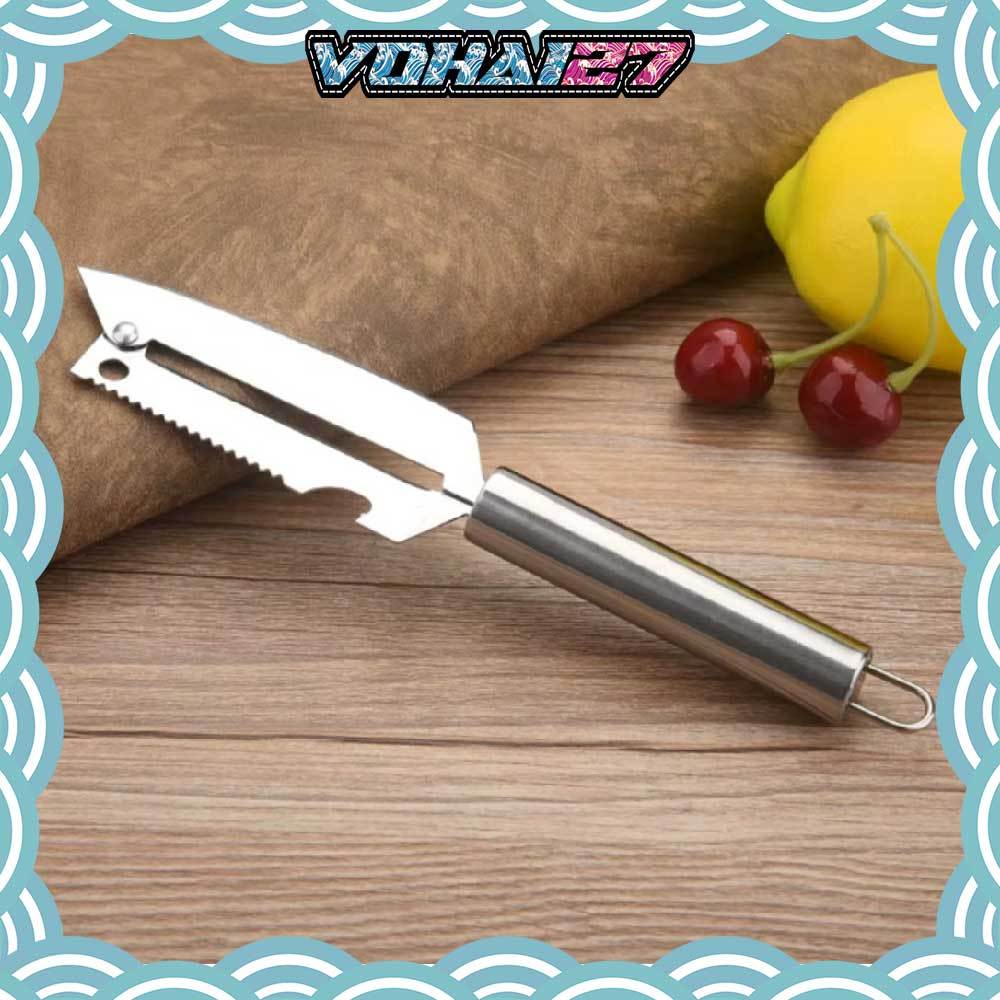 Dao bào cán inox, dao bào đa năng có khui bia - Dao bào inox có móc treo tiện lợi