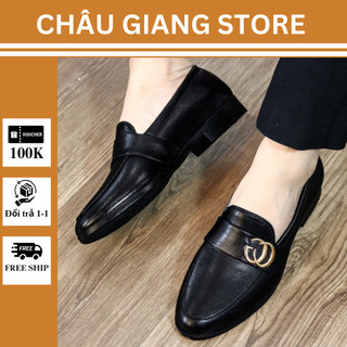 Giày Da Nam, Giày Lười Nam Da Bò Thật Có Logo G.C Siêu Thời Trang, Bền Đẹp Mã L221 - GIÀY NAM GIÁ TỐT 88