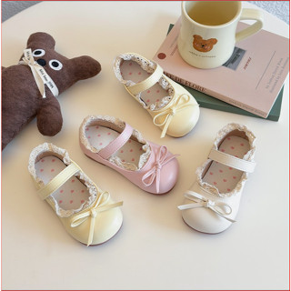 TĂNG 1 SZ Giày búp bê đính nơ tiểu thư quai dính đế siêu mềm cho bé gái 1-7 tuổi K158