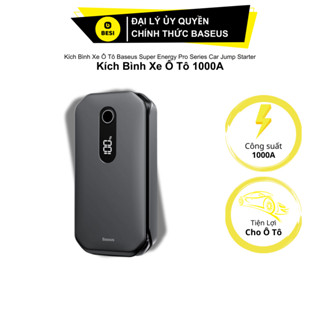  Kích Bình Ô Tô Baseus Super Energy Pro 1000A 12000mAh | Dùng Cho Máy Xăng & Dầu Cứu Hộ Khẩn Cấp 